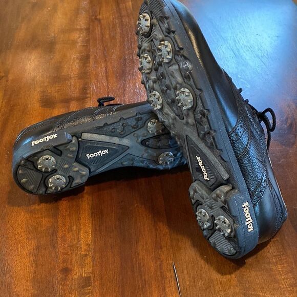 Footjoy Greenjoy Men’s PU Leather Golf Shoes Size 9.5 - Picture 6 of 13